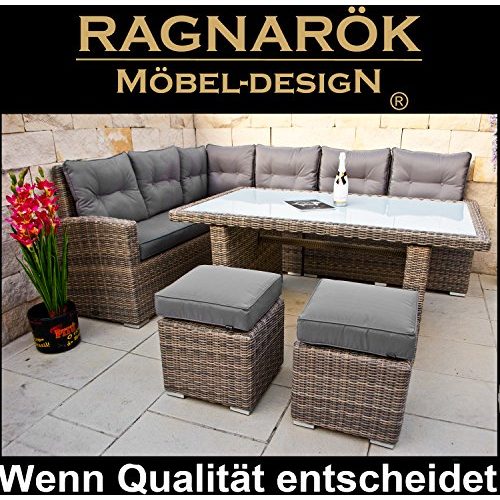 Garteneckbänke Ragnarök-Möbeldesign PolyRattan Ecklounge