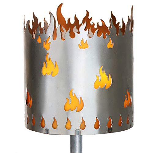 Gartenfackel Novaliv Flamme Feuerschale Metall mit Stiel