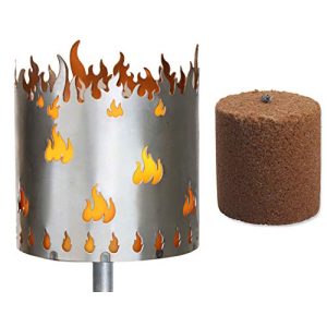 Gartenfackel Novaliv Flamme Feuerschale Metall mit Stiel