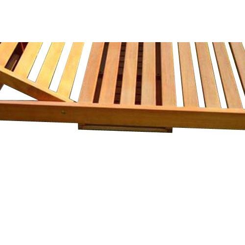 Gartenliege (Holz) KMH ® Gartenliege, Eukalyptusholz mit Tisch
