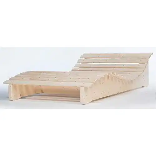 Gartenliege (Holz) TUGA – Holztech Naturholz Massiv wetterfest