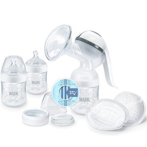 Handmilchpumpe NUK Nature Sense, Still-Set mit Babyflaschen