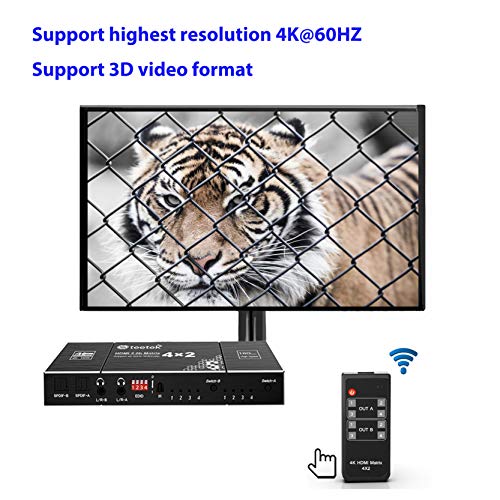 HDMI-Matrix Steetek HDMI Matrix 4X2 Switch, 4K @ 60 Hz, RGB