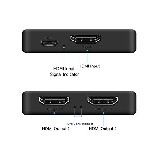 HDMI-Splitter 1 in 2 out avedio links 4K@60HZ HDMI Splitter