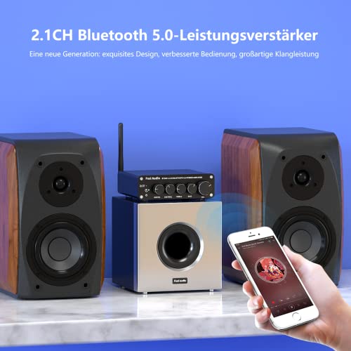 Hifi-Verstärker Fosi Audio BT30D, Bluetooth 5.0, 2.1-Kanal Mini