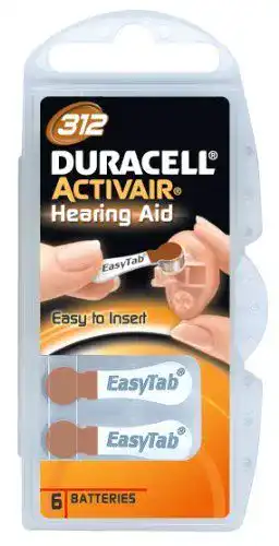 Hörgerätebatterien Duracell DC-312 Activair, Typ: 312, 60er
