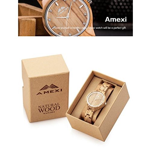 Holzuhren GREENTREEN Amexi Damen, Holz Armbanduhr