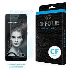 Huawei-P10-Panzerglas Crocfol Schutzfolie, 2 St., inkl. Veredelung
