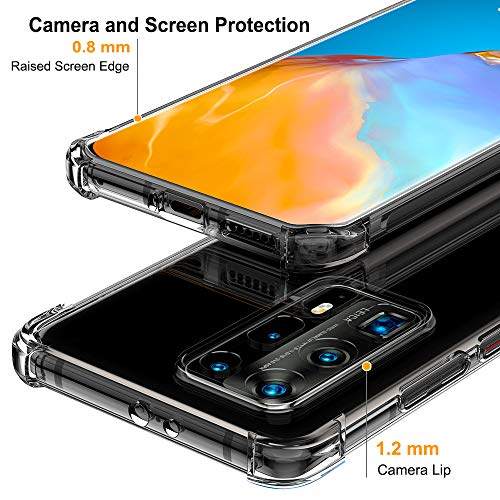 Huawei-P40-Pro-Hülle Peakally, Soft Silikon Dünn Transparent
