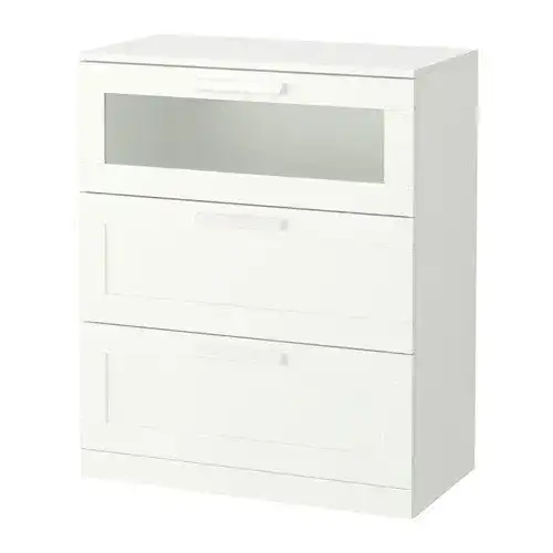 IKEA-Kommode Ikea Brimnes, mit 3 Schubladen, Weiß