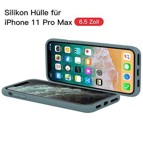 iPhone 11 Pro Max Hülle ProBien, Silikon Stoßfest mit Microfiber