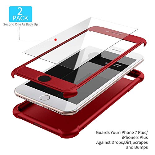 iPhone-7-plus-Hülle ORETECH mit 2X Panzerglas Schutzfolie