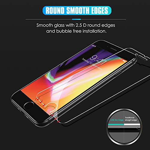 iPhone-7-Plus-Panzerglas Eono Amazon Brand, 4 Stück Schutzfolie