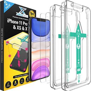 iPhone-Schutzfolie XeloTech, 2 Stück Premium Schutzglas