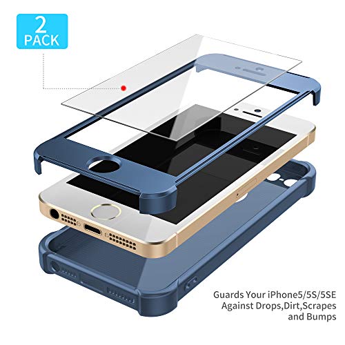 iPhone-SE-Hülle ORETECH, mit 2X Panzerglas Schutzfolie