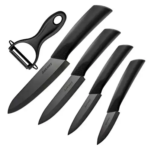 Keramikmesser Ankway Set mit Klingenschutz, 4-teilig