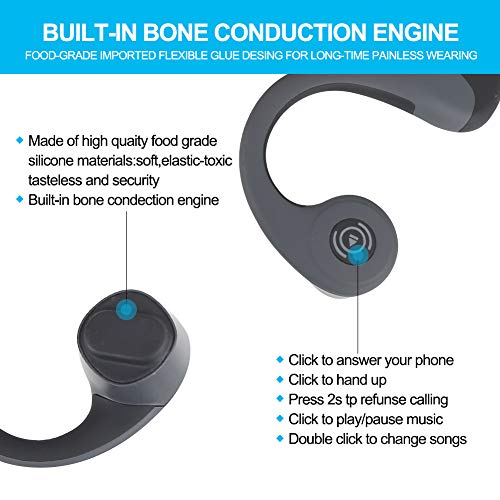 Knochenschall-Kopfhörer GlobalCrown Bluetooth 5.0 mit Mikrofon