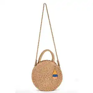 Korbtaschen SHUIBIAN Runde Stroh Strandtasche Vintage