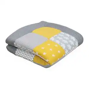 Krabbeldecke ULLENBOOM ® Baby 100×100 cm gepolstert Elefant