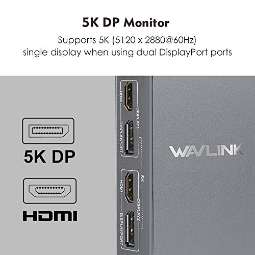 Laptop-Dockingstation WAVLINK Aluminium USB C/USB 3.0 Dual