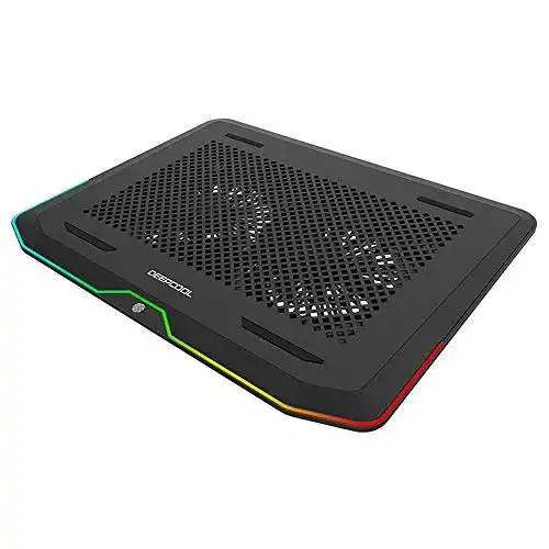 Laptop-Kühler DEEP COOL N80 RGB-Laptop-Kühlpad, zwei USB 3.0