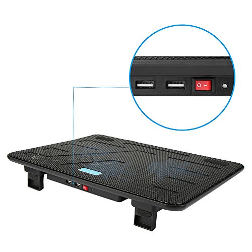 Laptop-Kühler TECKNET Laptop Kühlpads 12-17 Zoll, 2 USB-Ports