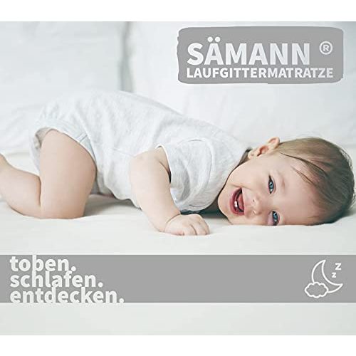 Laufgitter 75×100 Sämann ® mit Matratze, TÜV geprüft 2021
