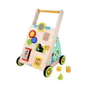 Lauflernwagen Holz RB&G Lauflernwagen aus Holz mit Gummibereifung
