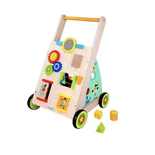Lauflernwagen Holz RB&G Lauflernwagen aus Holz mit Gummibereifung