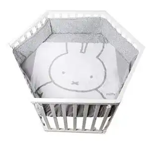 Laufstall höhenverstellbar roba Laufgitter „miffy“, Laufstall 6-eckig