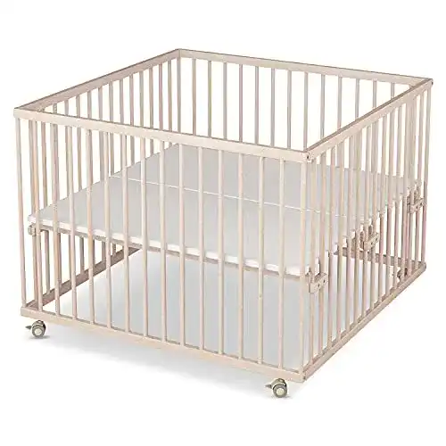 Laufstall höhenverstellbar Sämann ® Laufgitter 100×100 cm