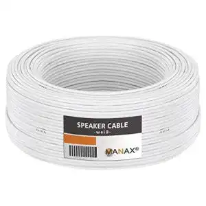 Lautsprecherkabel MANAX ® 2 x 2,5mm² weiss 50,0 m Ring