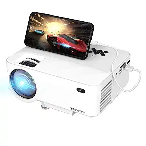 LED-Beamer TOPVISION Mini Beamer mit Screen Mirroring