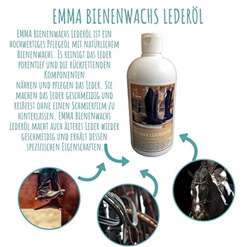 Lederöl EMMA I Bienenwachs Lederpflege farblos, 500ml