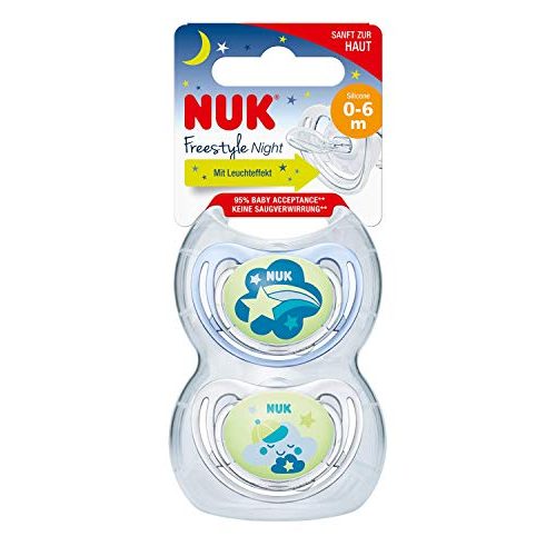 Leuchtschnuller NUK Freestyle Night Schnuller | 0–6 Monate