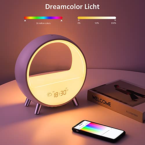Lichtwecker LEOEU Smart Wake Up Licht , LED Nachttischlampe