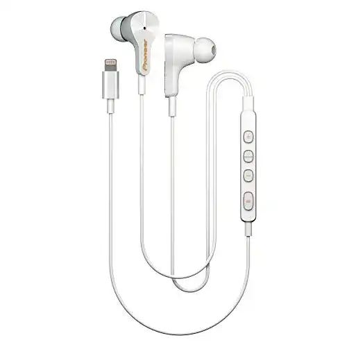 Lightning-Kopfhörer Pioneer SE-LTC3R-W mit Noise Cancelling