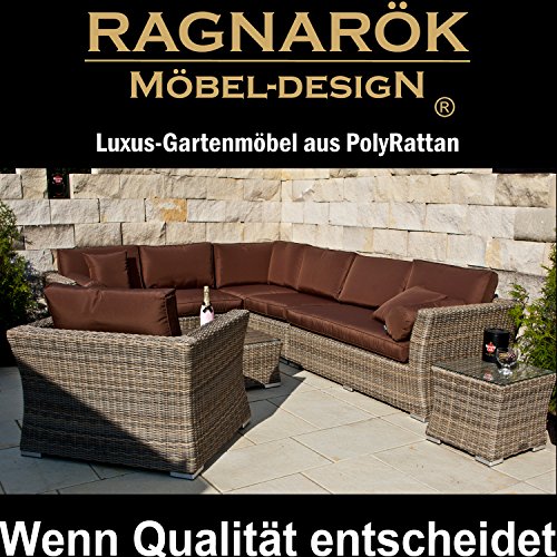 Lounge-Möbel-Set Ragnarök-Möbeldesign PolyRattan Lounge