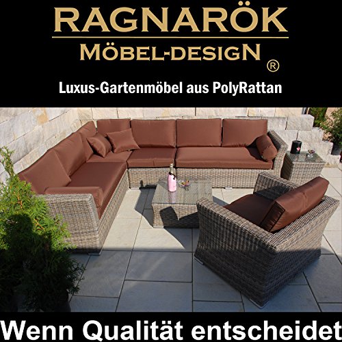 Lounge-Möbel-Set Ragnarök-Möbeldesign PolyRattan Lounge