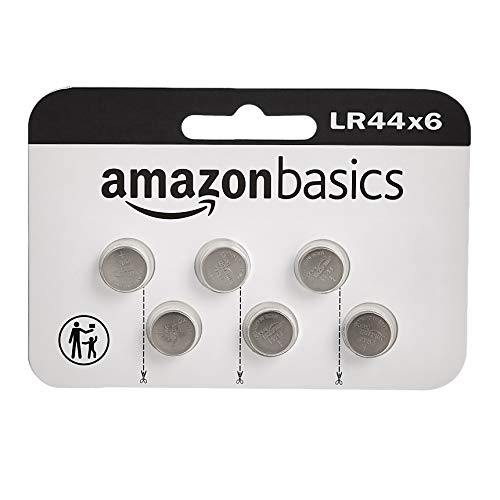 LR44 Amazon Basics, Alkaline-Knopfzelle, 6er-Packung