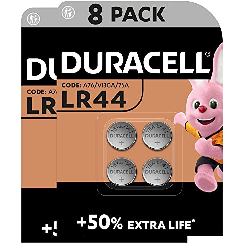 LR44 Duracell Specialty Alkali-Knopfzelle 1,5 V, 8er-Packung