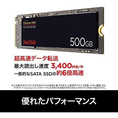 M.2-SSD (500 GB) SanDisk Extreme PRO M.2 NVMe 3D SSD