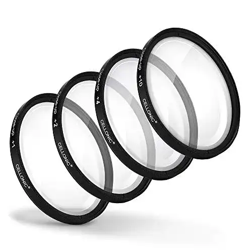 Makrolinse CELLONIC 4X Close-Up Makro Filter, Nahlinsen Set
