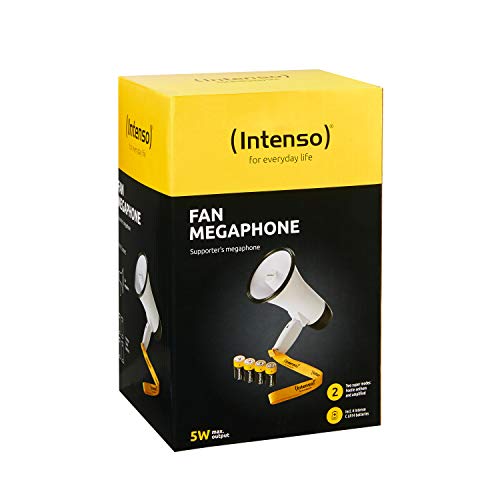 Megafon Intenso Fan- inkl. Batterien 14 X 22,5 X 14 weiß