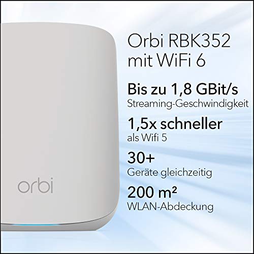Mesh-WLAN Netgear  Orbi RBK352 WiFi 6 Mesh WLAN System