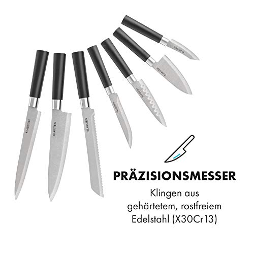 Messerset Klarstein Kitano Plus Messer-Set, 9 tlg. mit Holzblock