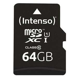 Micro-SD-Karte Intenso Micro SDXC 64GB Class 10 u. SD-Adapter