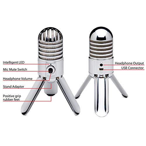 Mikrofon Samson Meteor Mic USB Studio/Podcast silber