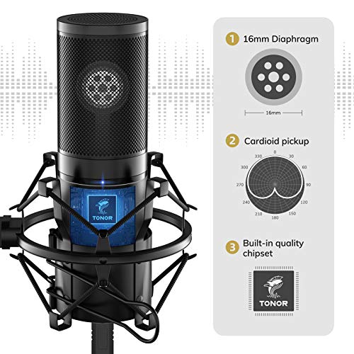 Mikrofon TONOR Q9 USB Kondensator Microphone Kit