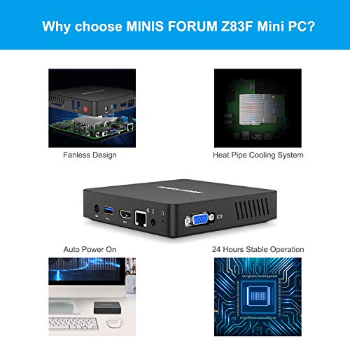 Mini-PC MINIS FORUM Mini PC, Lüfterlos Intel Atom X5-Z8350